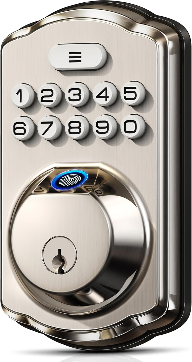 Veise Fingerprint Door Lock, Keyless Entry Door Lock, Electronic Keypad Deadbolt...