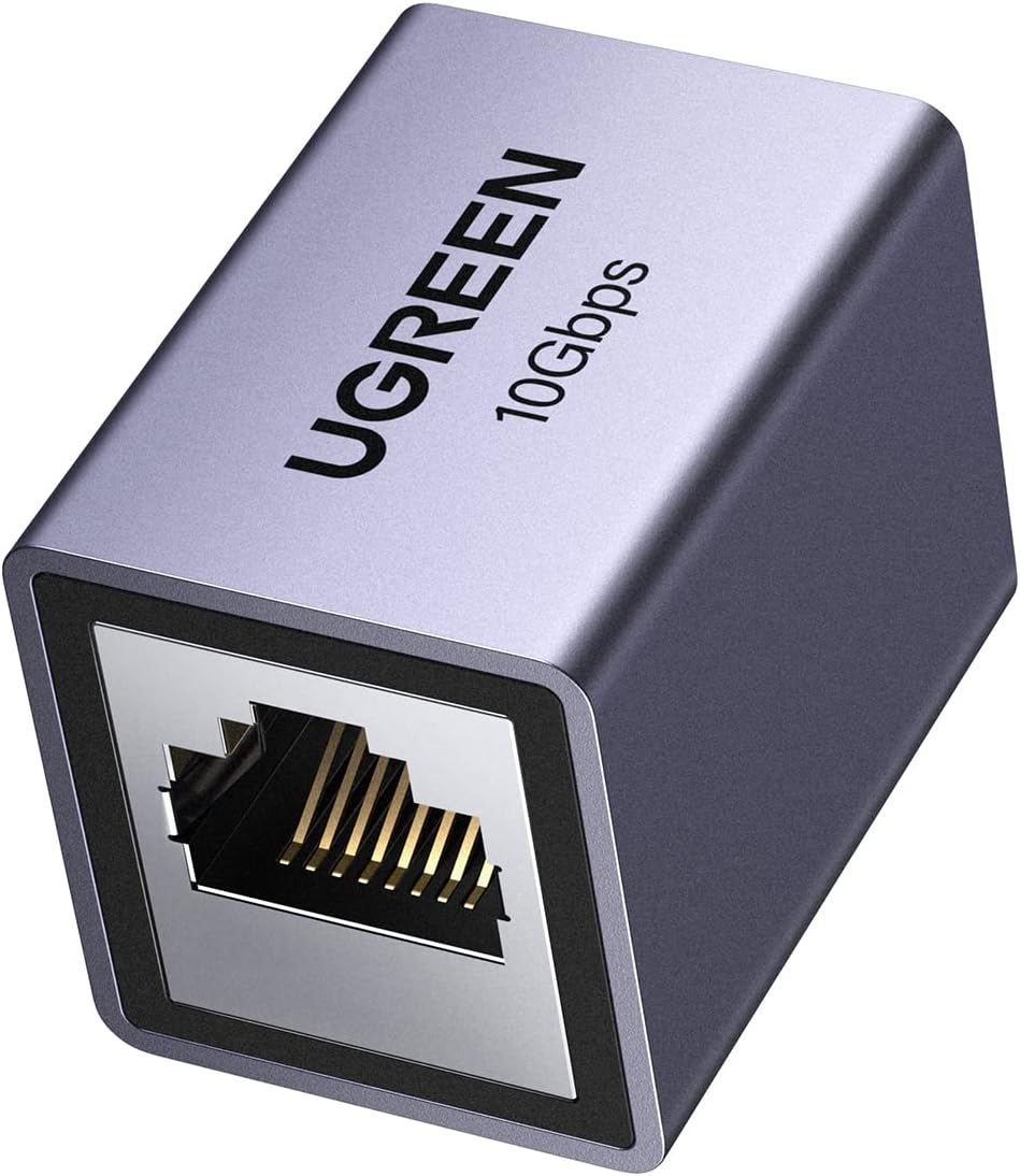 UGREEN RJ45 Coupler,10Gbps High-Speed Aluminum Ethernet Connector,Shielded Inter...