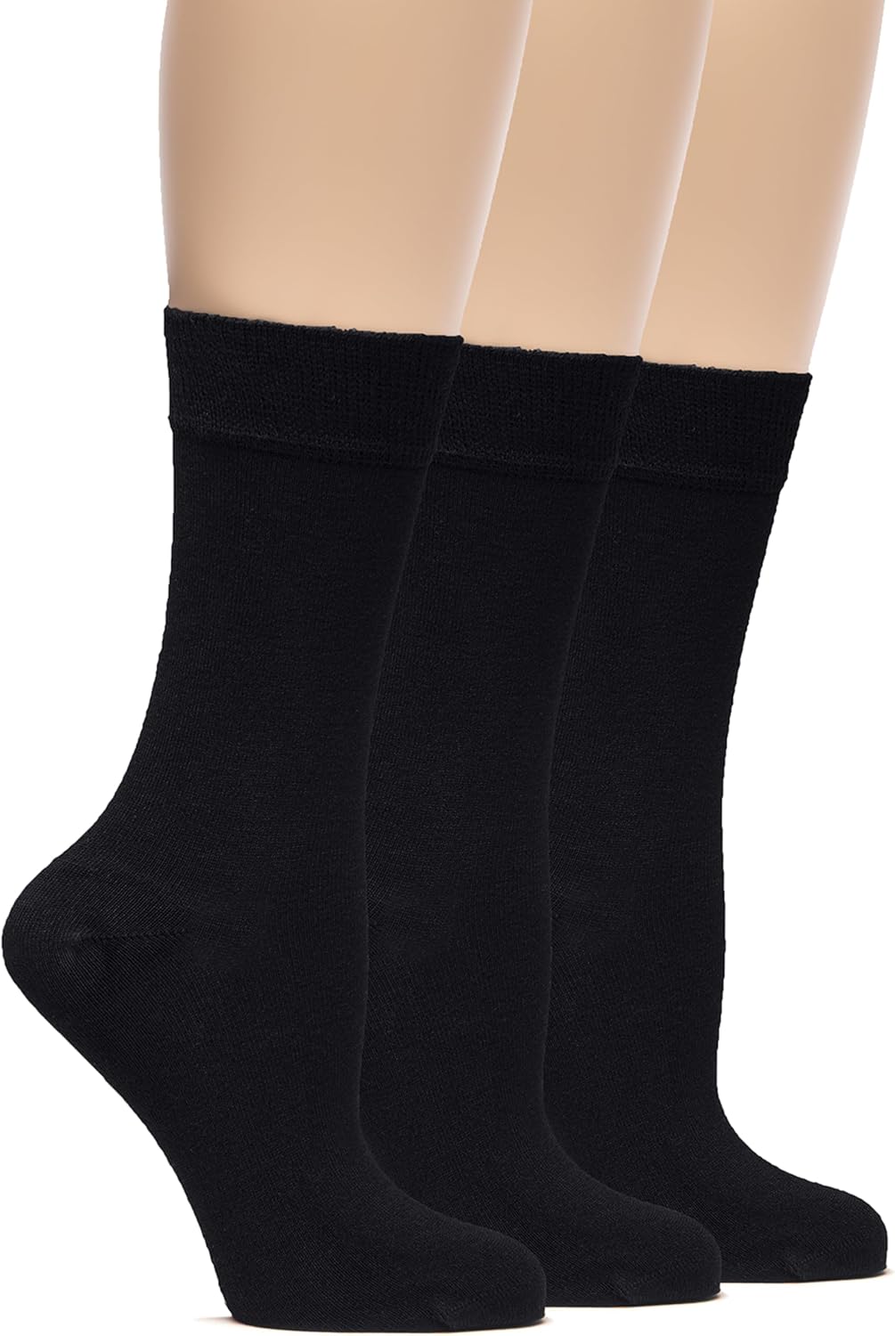 Hugh Ugoli Womens Bamboo Dress Socks, Extremely Soft, Thin, Crew Socks for Busin...