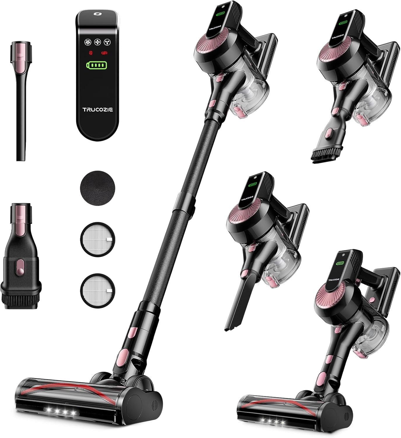 Cordless Vacuum Cleaner, 40Kpa 45Mins Vacuum Cleaners for Home, 8-in-1 Lightweig...