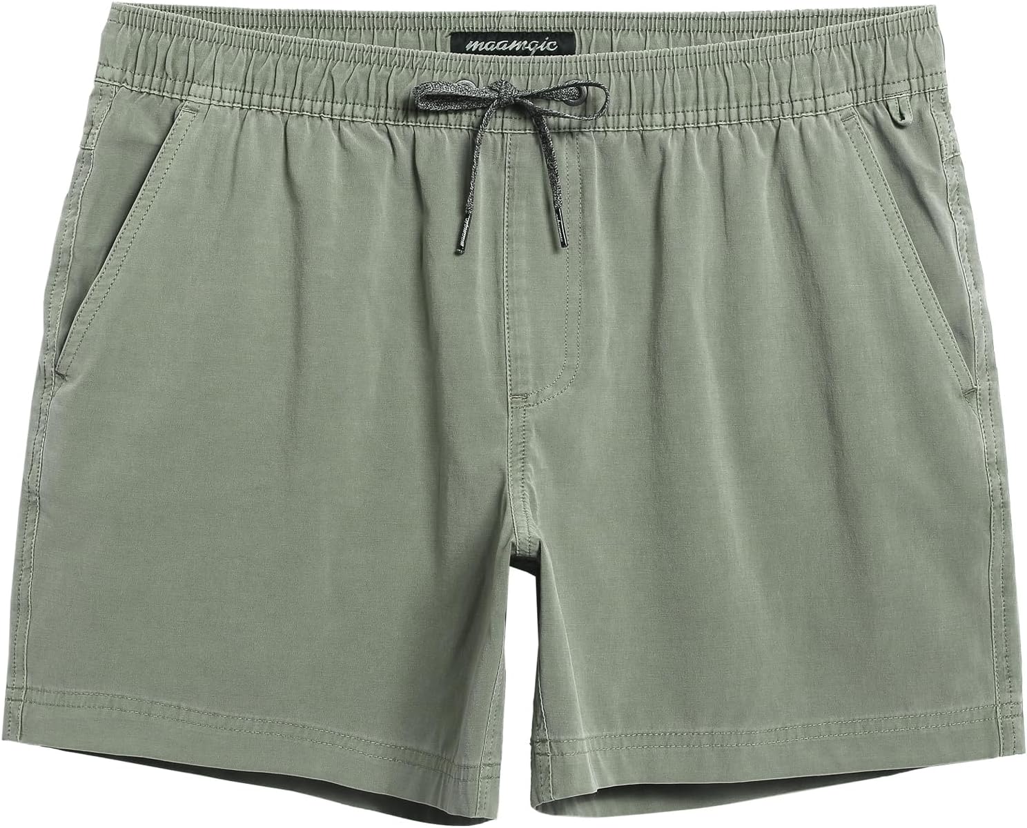 maamgic Men's 5 inch Inseam Shorts Pull-On Relaxed Fit Comfort Stretch Short Sho...