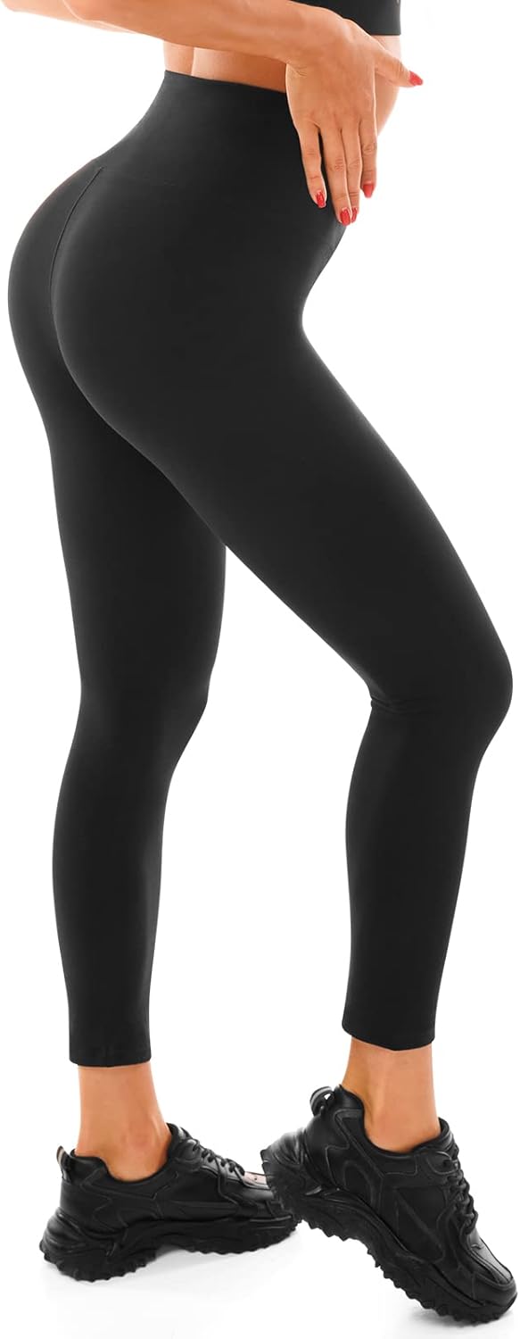 Walifrey Gym Leggings for Women, High Waisted Black Leggings for Women Workout G...