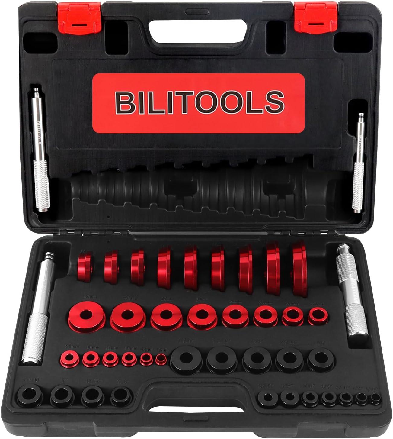 BILITOOLS Bearing Press Kit, 43 Piece Bearing Race and Seal Driver Set, Seal Dri...