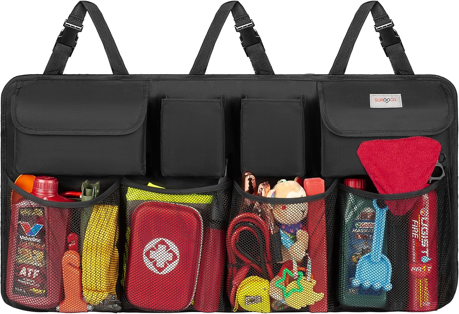 SURDOCA Car Boot Organiser, 3rd Gen Car Boot Storage, Universal Car Boot Tidy, C...
