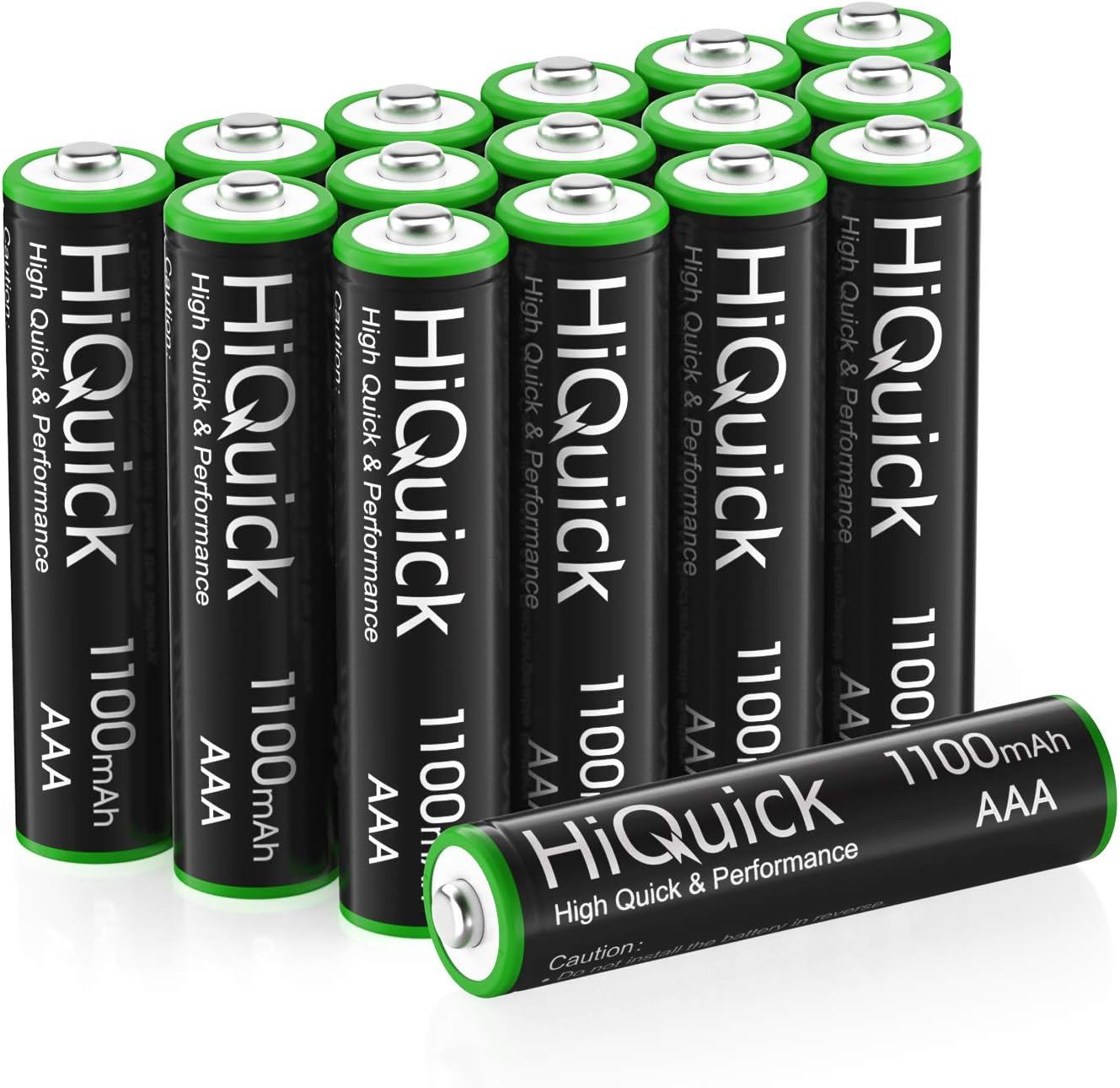 HiQuick 16 x AAA Batteries, Rechargeable 1100mAh Ni-MH Battery High Capacity Per...