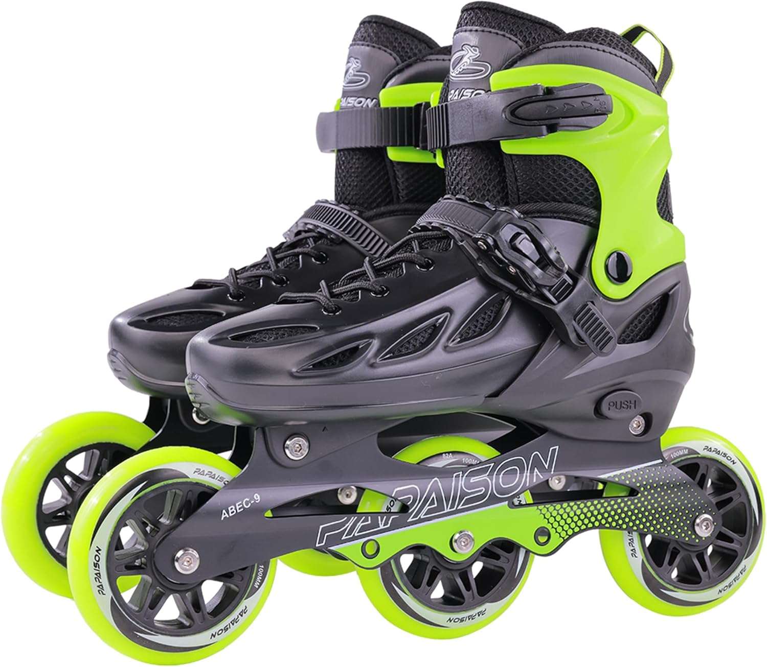 PAPAISON Adult Adjustable Inline Skates for Men Women with 3 100mm Wheels, Outdo...
