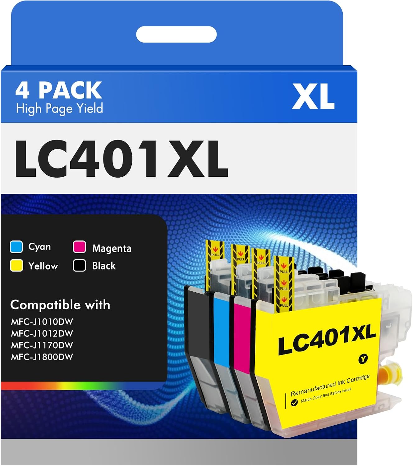 LC401 LC401XL MFC-J1010DW Ink Cartridges for Brother Printer LC 401 401XL for MF...