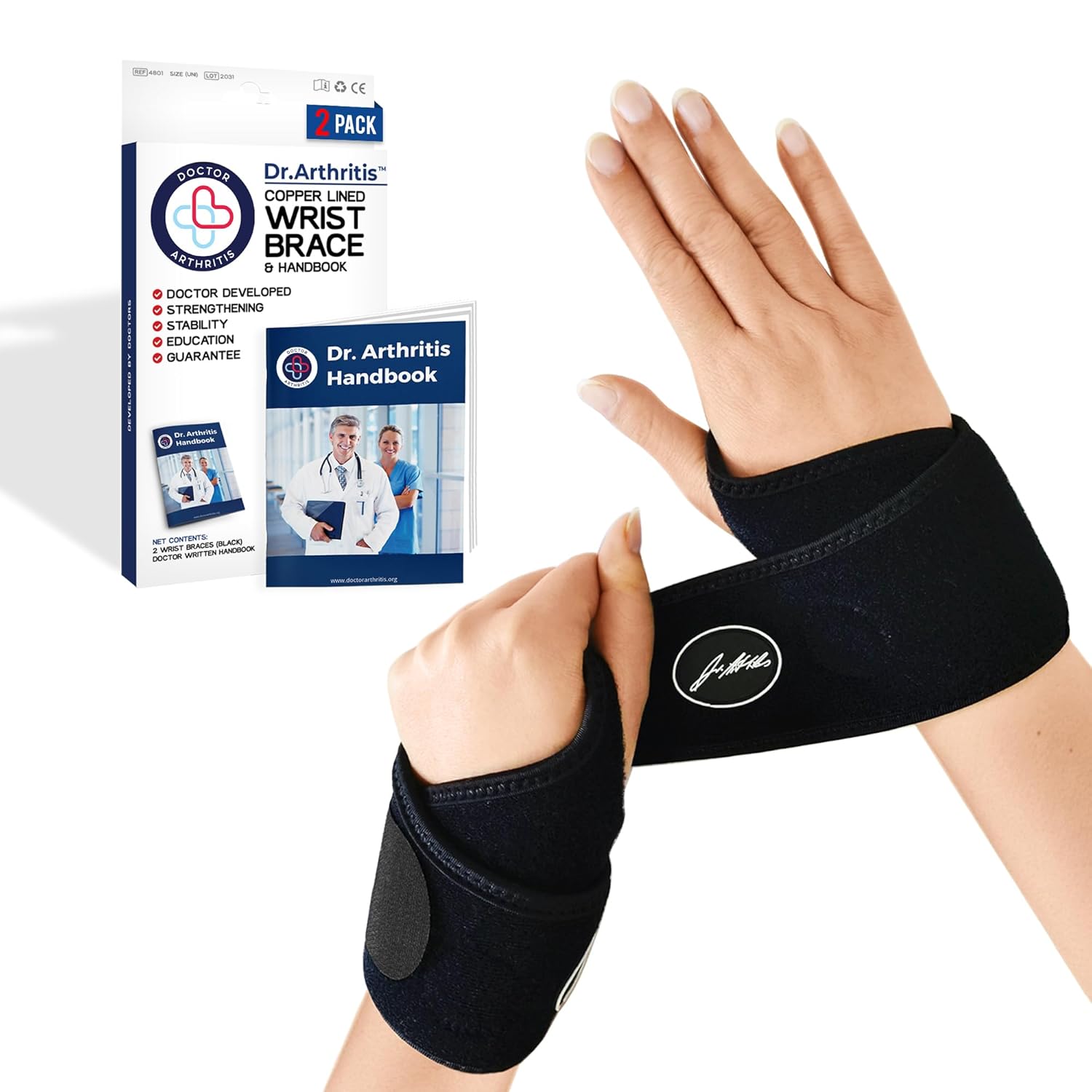 Doctor Developed Wrist supports with Wrist brace - Relief for carpal tunnel, wri...