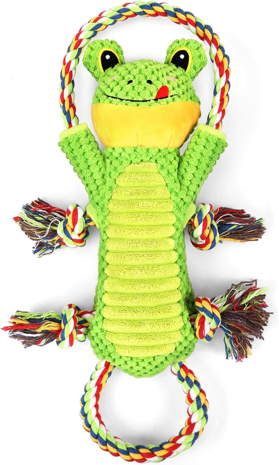 Dog Squeak Toys Plush Dog Toy with Crinkle Paper and Ropes - Small Puppy Toys In...