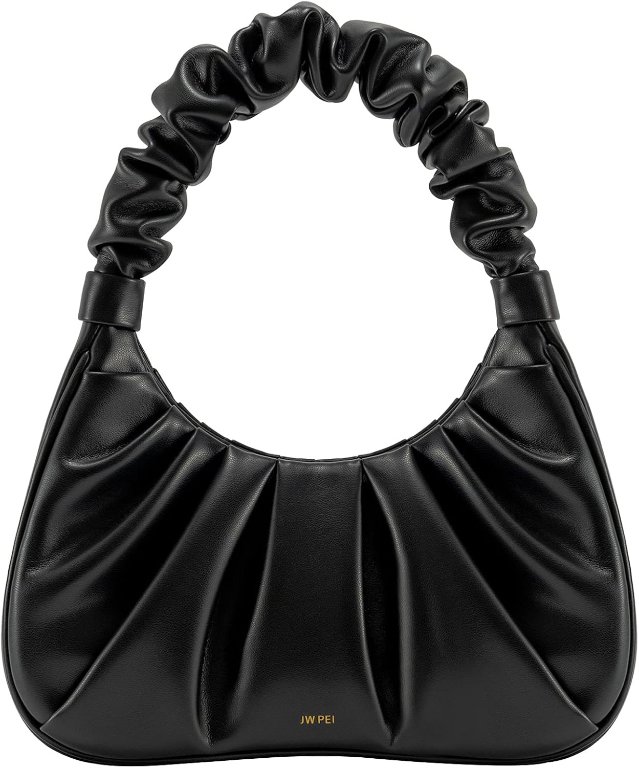 JW PEI Women's Gabbi Ruched Hobo Handbag Black