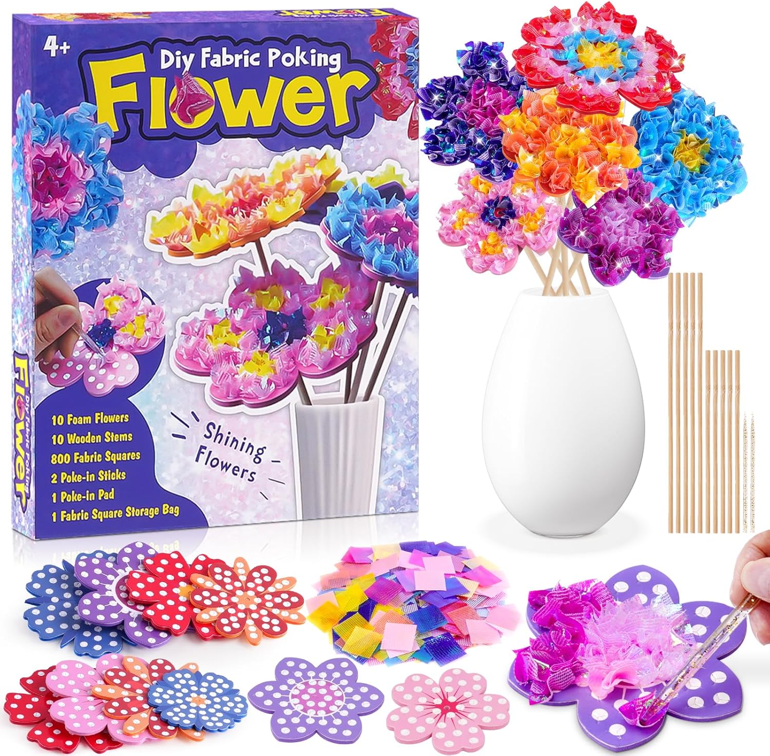 Eichhoo Arts and Craft Kits for Kids Poke-in Art Gifts for 4 5 6 7 8 Year Old Gi...