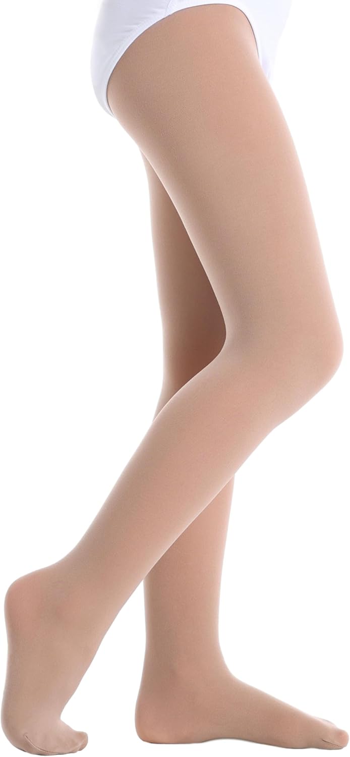 Toddler Girls Tights Dance Ballet Footed Leggings Ultra Soft Stockings for Kids...