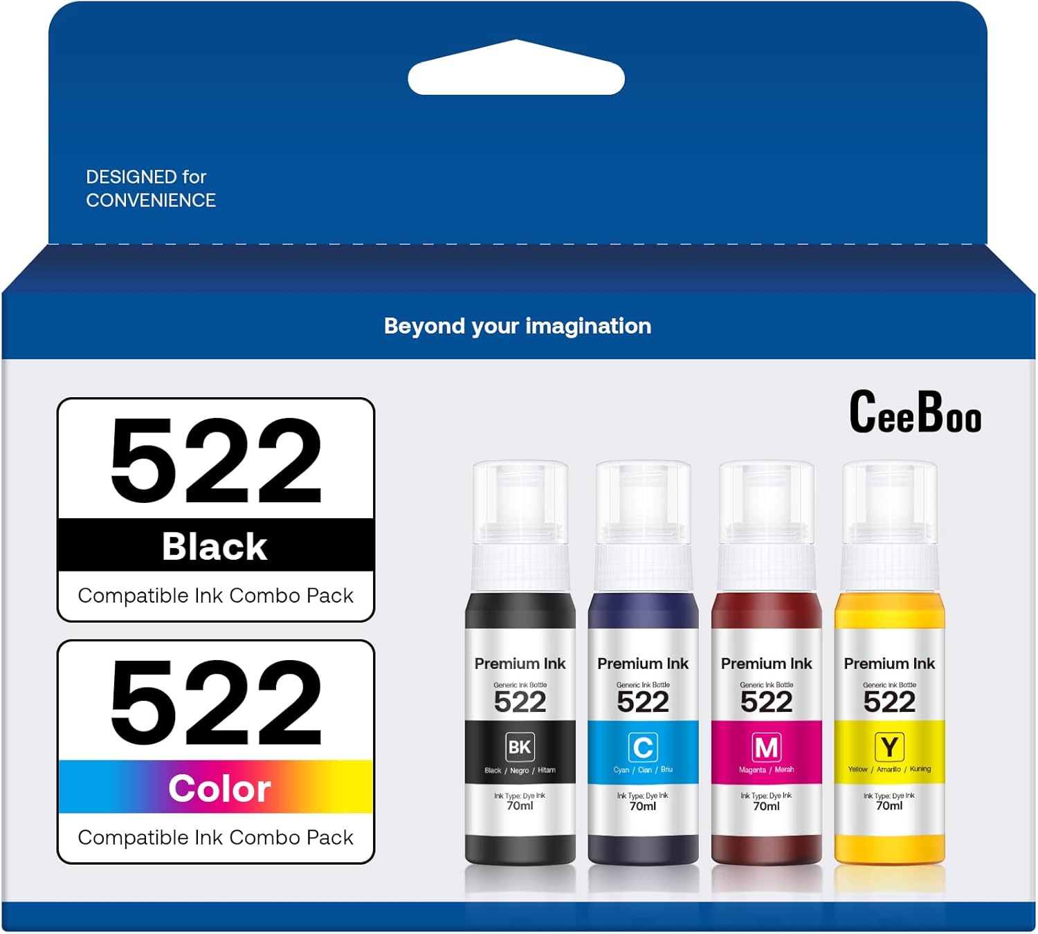 522 High Capacity Refill Ink Bottle Replacement fo...