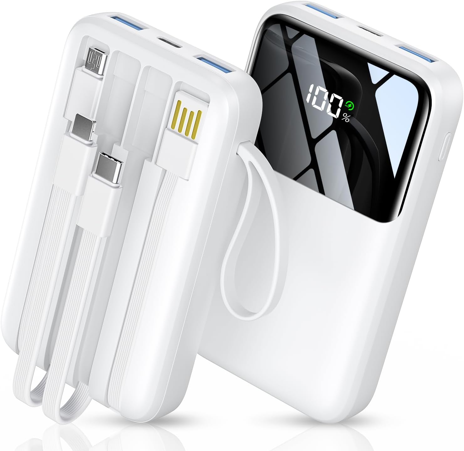 Portable Charger with Built in Cable, 15000mAh Power Bank, 22.5W Fast Charging,...