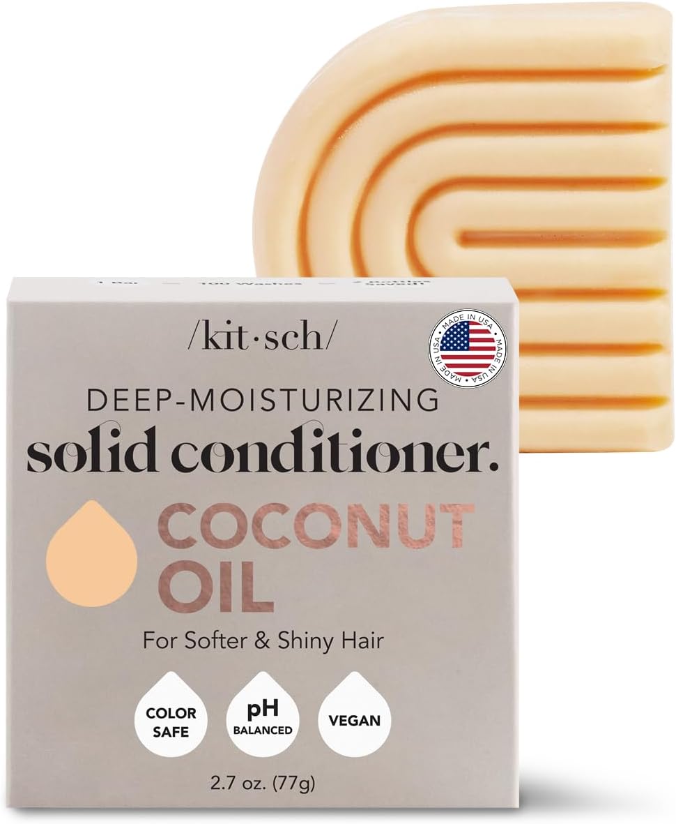 Kitsch Coconut Oil Deep-Moisturizing Conditioner Bar | Made In US | Bottle-free...