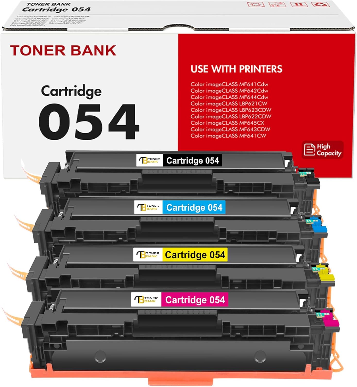 Toner Bank Compatible 054 054H Toner Cartridge Set Replacement for Canon 054 054...