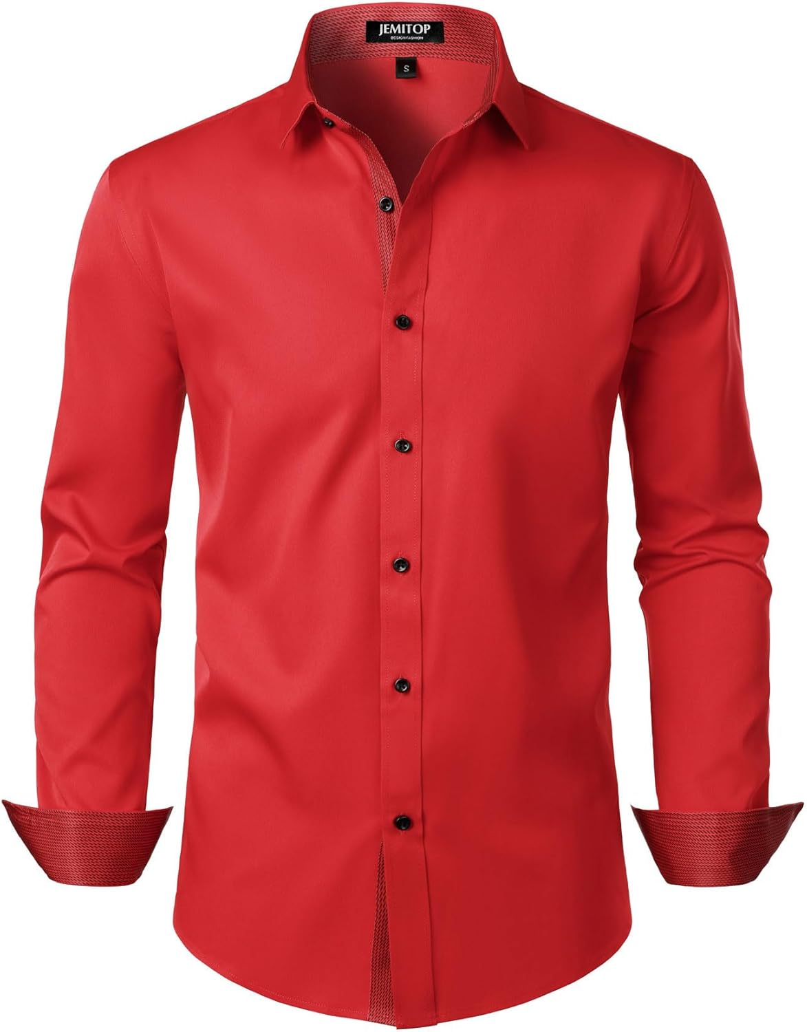 Men's Stretch Multi-Use Long Sleeve Dress Shirts Party Prom Wedding Shirts with...