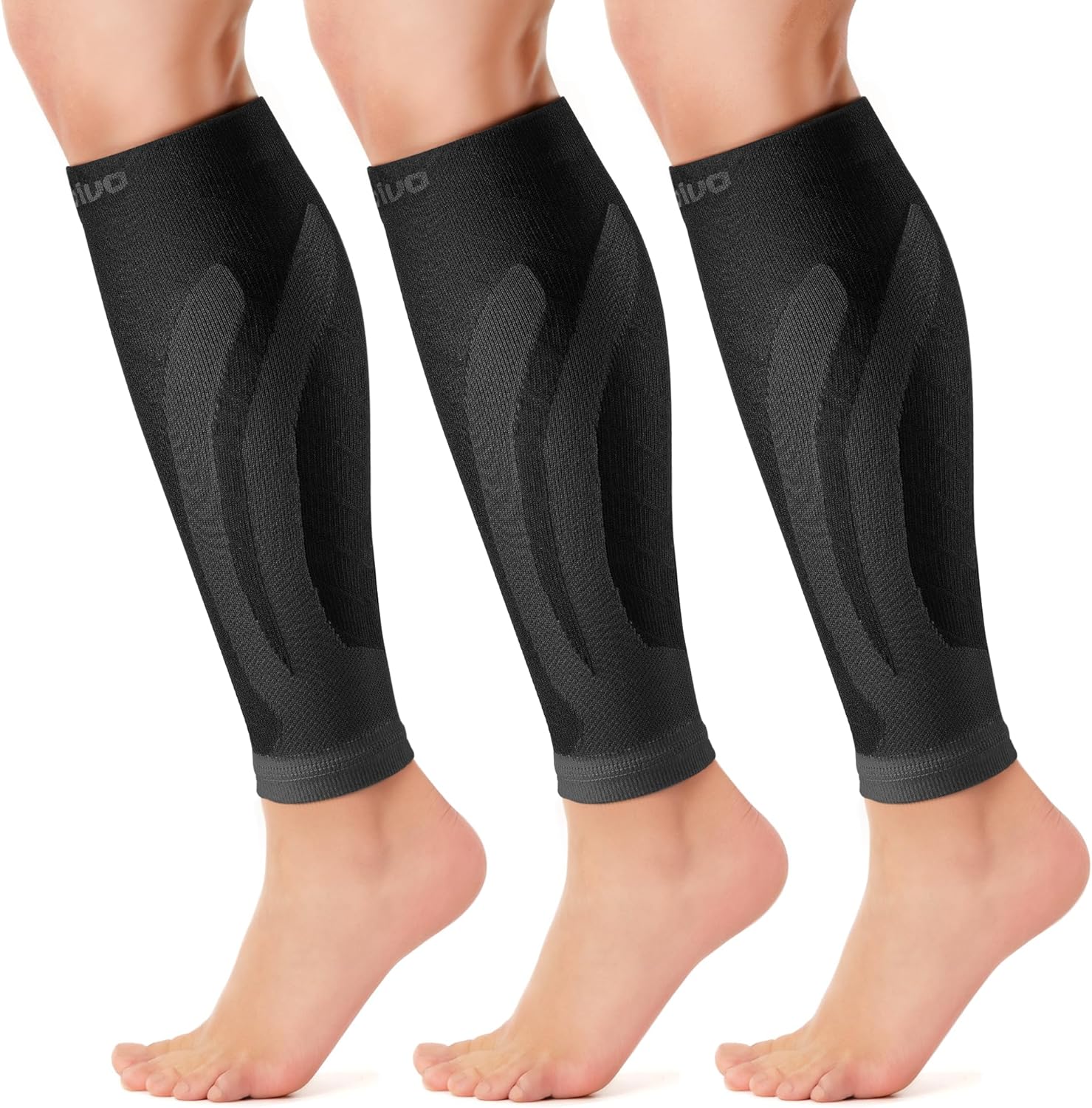 CAMBIVO 3 Pairs Calf Compression Sleeve for Women Men, Leg Support for Shin Spli...