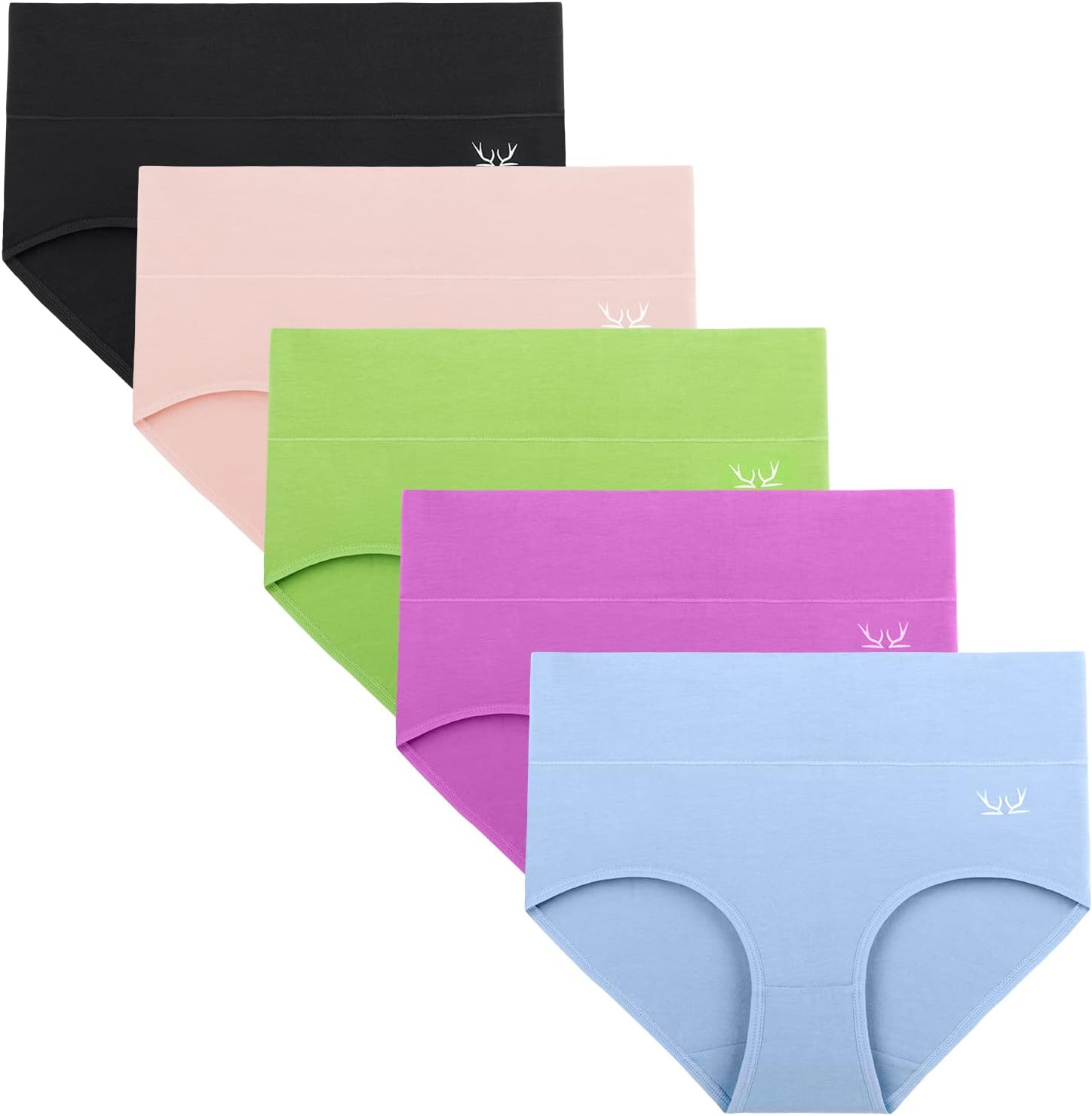 TANSTC Underwear Women High Waist Cotton Knickers Ladies Panties Full Coverage B...