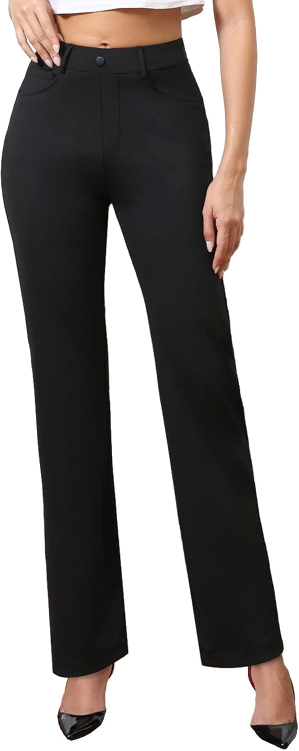 Agenlulu High Waisted Dress Pants for Women Petite/Regular/Tall Straight Leg Pul...