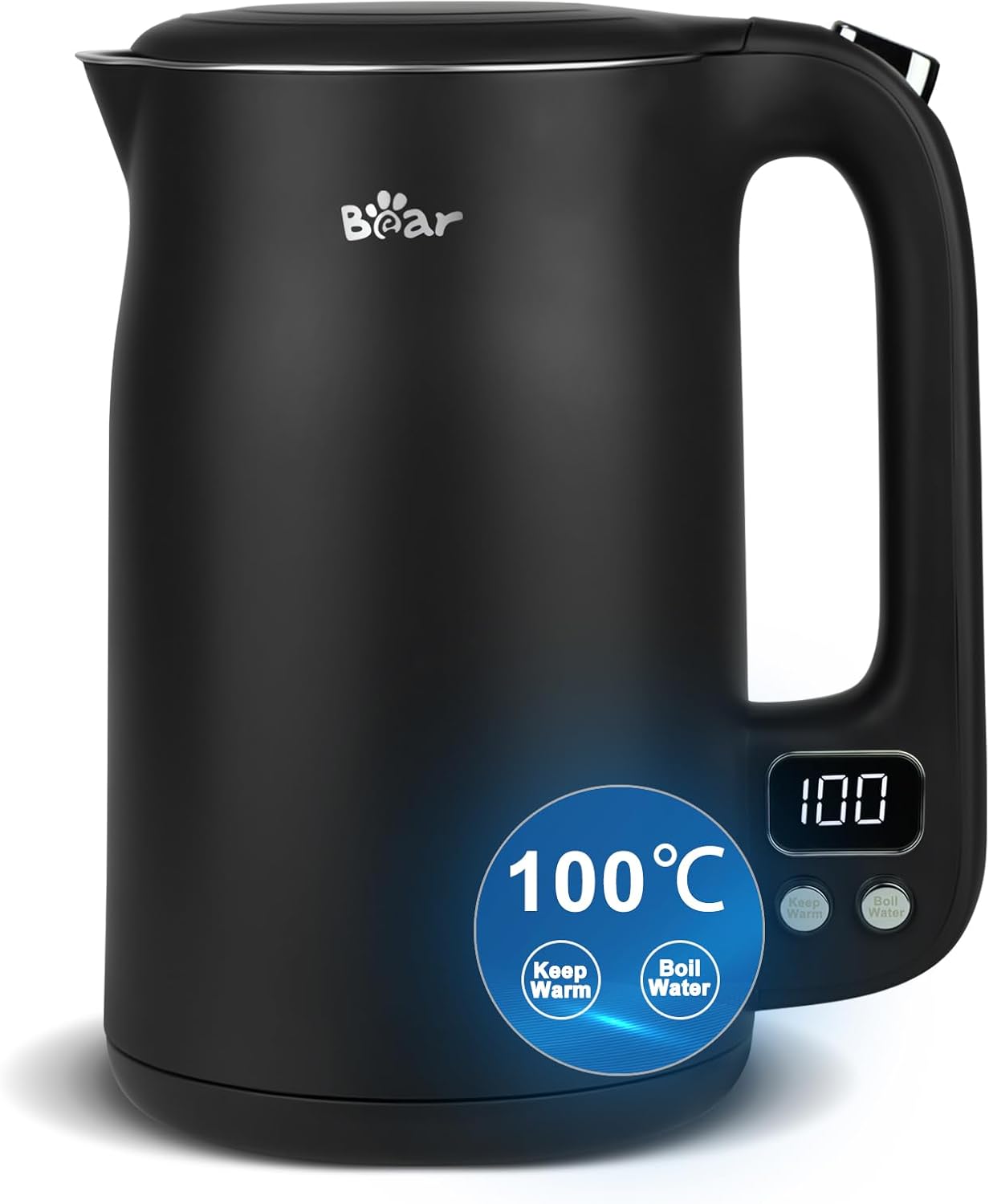 Bear Electric Kettle 1.7L 40°C~100°C 12 Temperatures Control Kettle Digital Disp...
