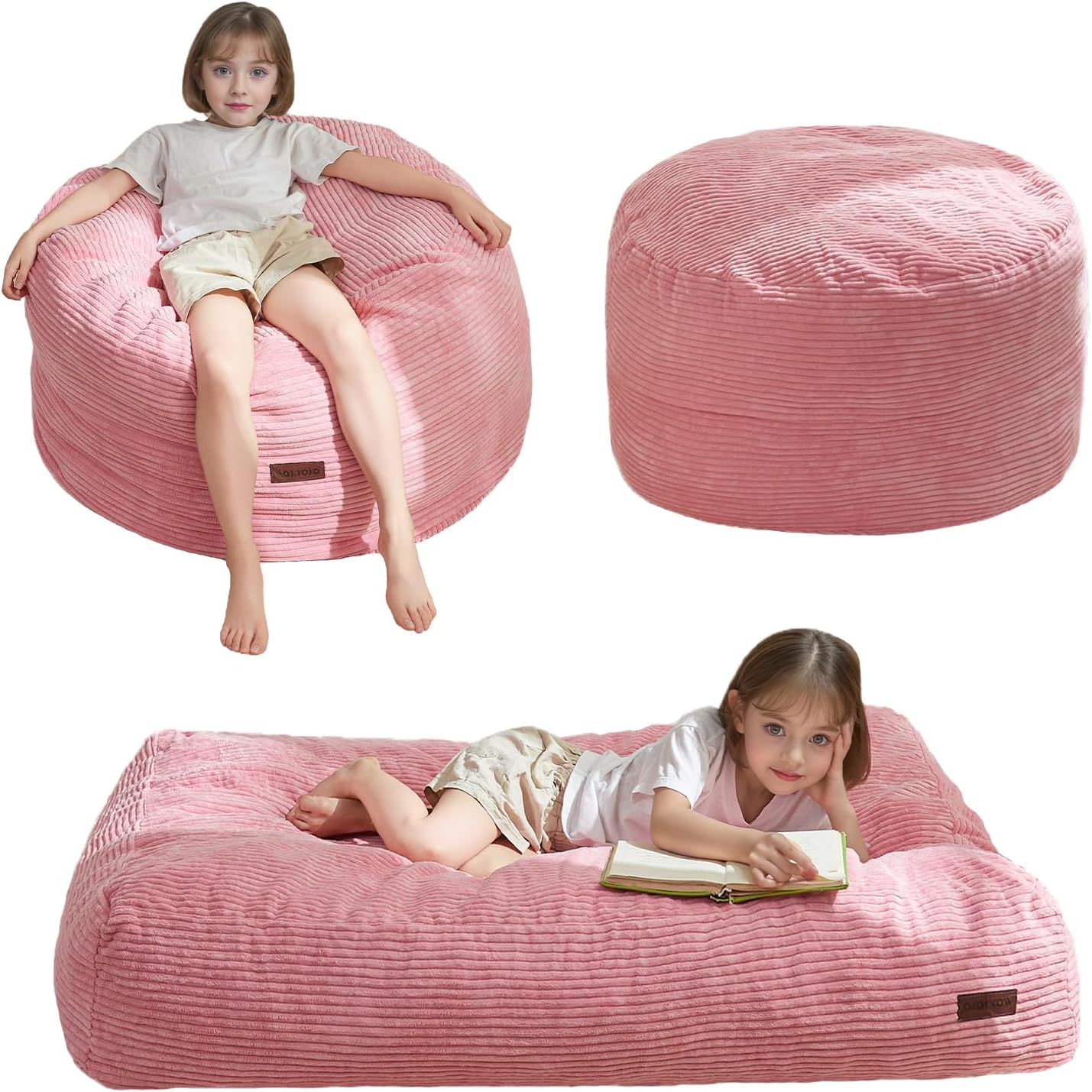 MAXYOYO Bean Bag Chair Bed for Kids, Convertible Bean Bag Folds from Lazy Chair...