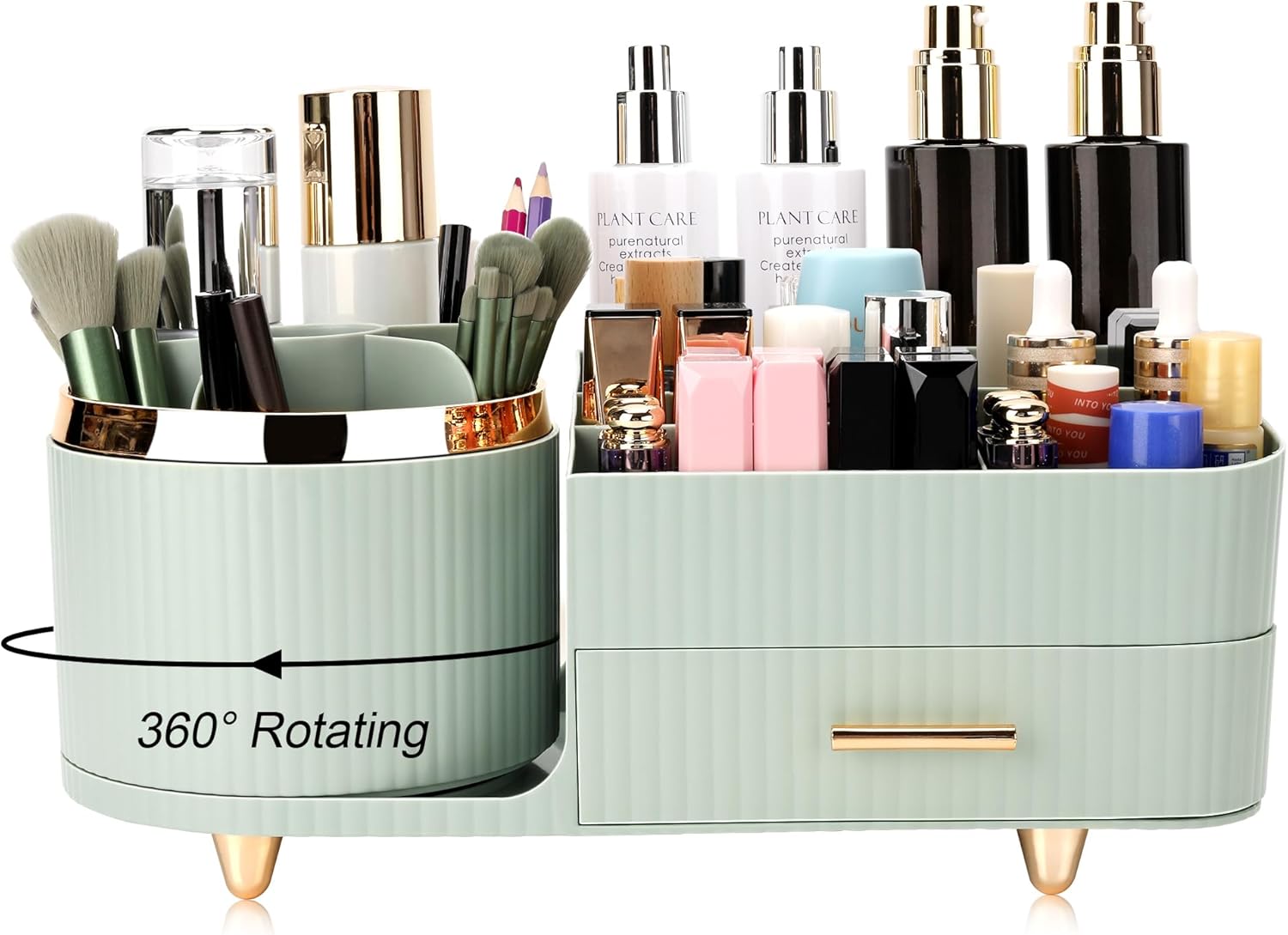 Makeup Organizer for Vanity, Cosmetic Display Case with Drawers, Fits Makeup, Sk...