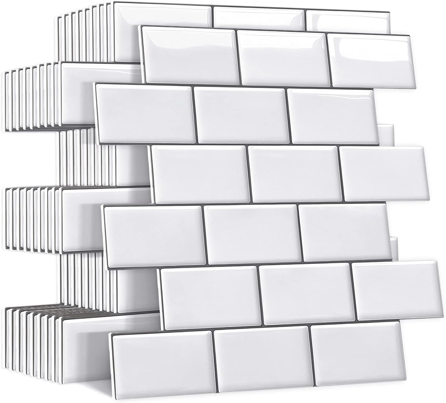 Yoillione Upgrade Thicker Peel and Stick Wall Tiles Backsplash for Kitchen and B...