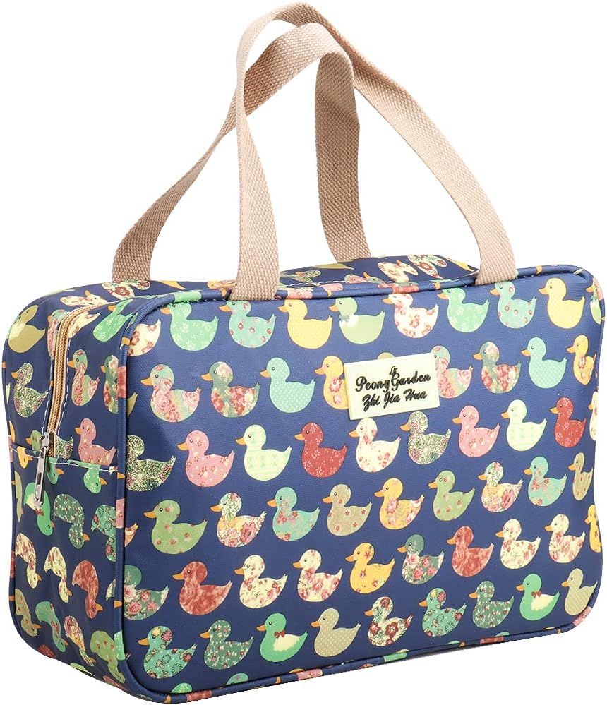 HCFGS Full Size Toiletry Bag Hand-Held Large Cosmetic Bag Travel Makeup Bag Port...