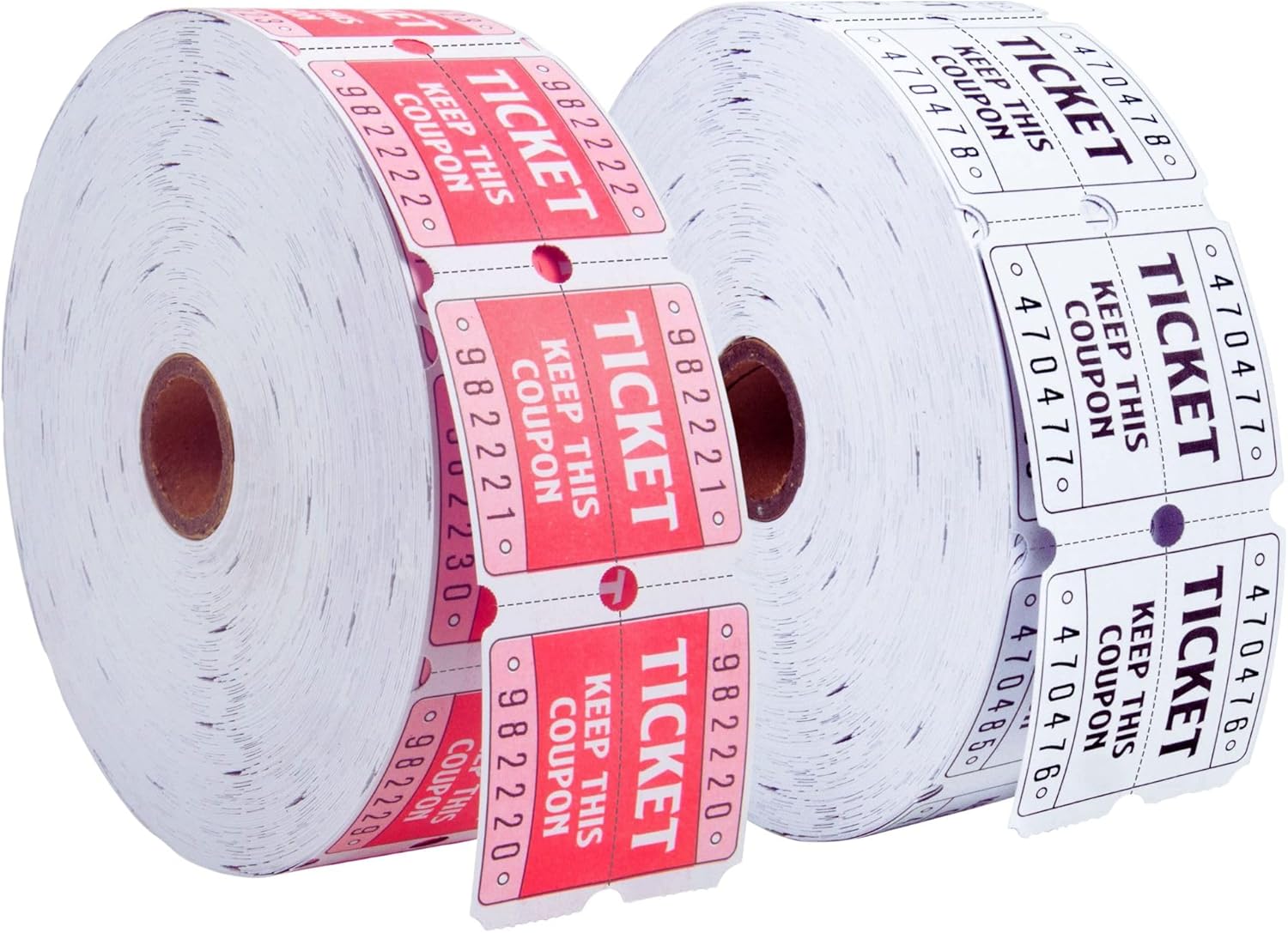 L LIKED Multicolor Raffle Tickets-4000 Tickets (2 Double Rolls of 2000 Tickets R...