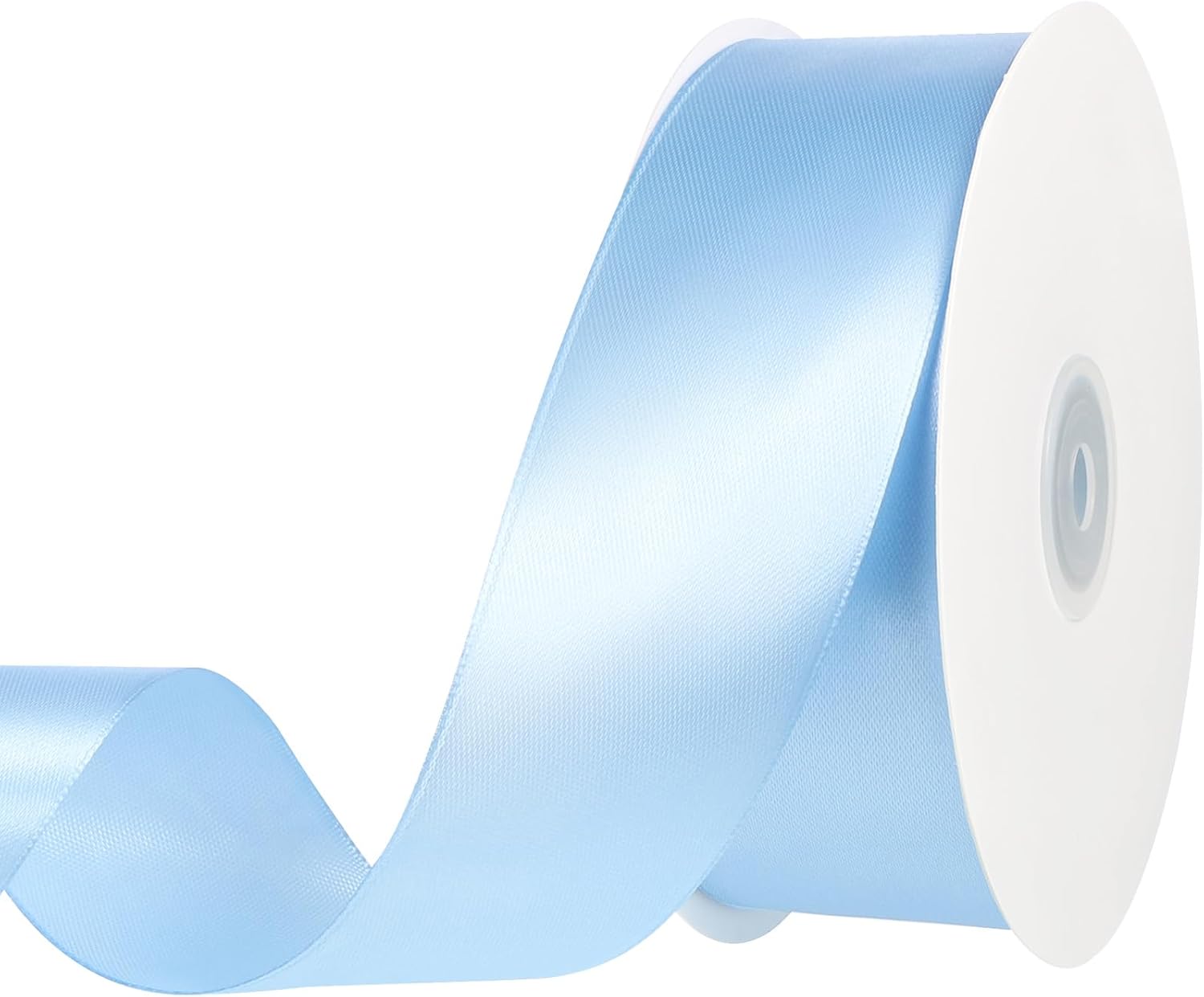 Blue Ribbon 60 Yards 1 1/2 Inch Light Blue Ribbon Baby Blue Satin Ribbon for Flo...