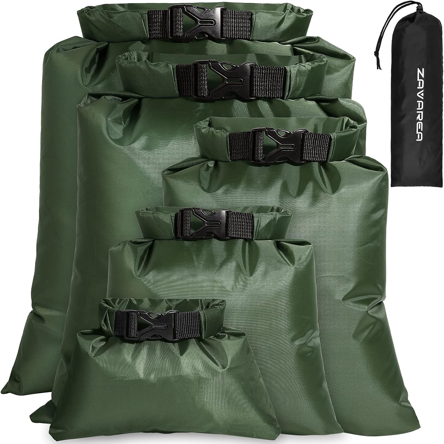 Waterproof Dry Bag Set, Lightweight Drybag Canoe Bags with 1.5L, 2.5L, 3.5L, 4.5...