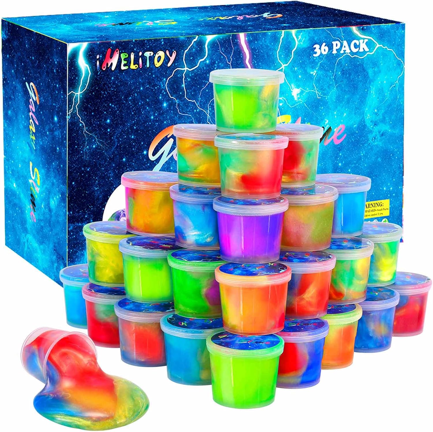 Galaxy Slime Kit for Girls Boys, 36 Pack Mini Slime Party Favors for Kids, Prett...