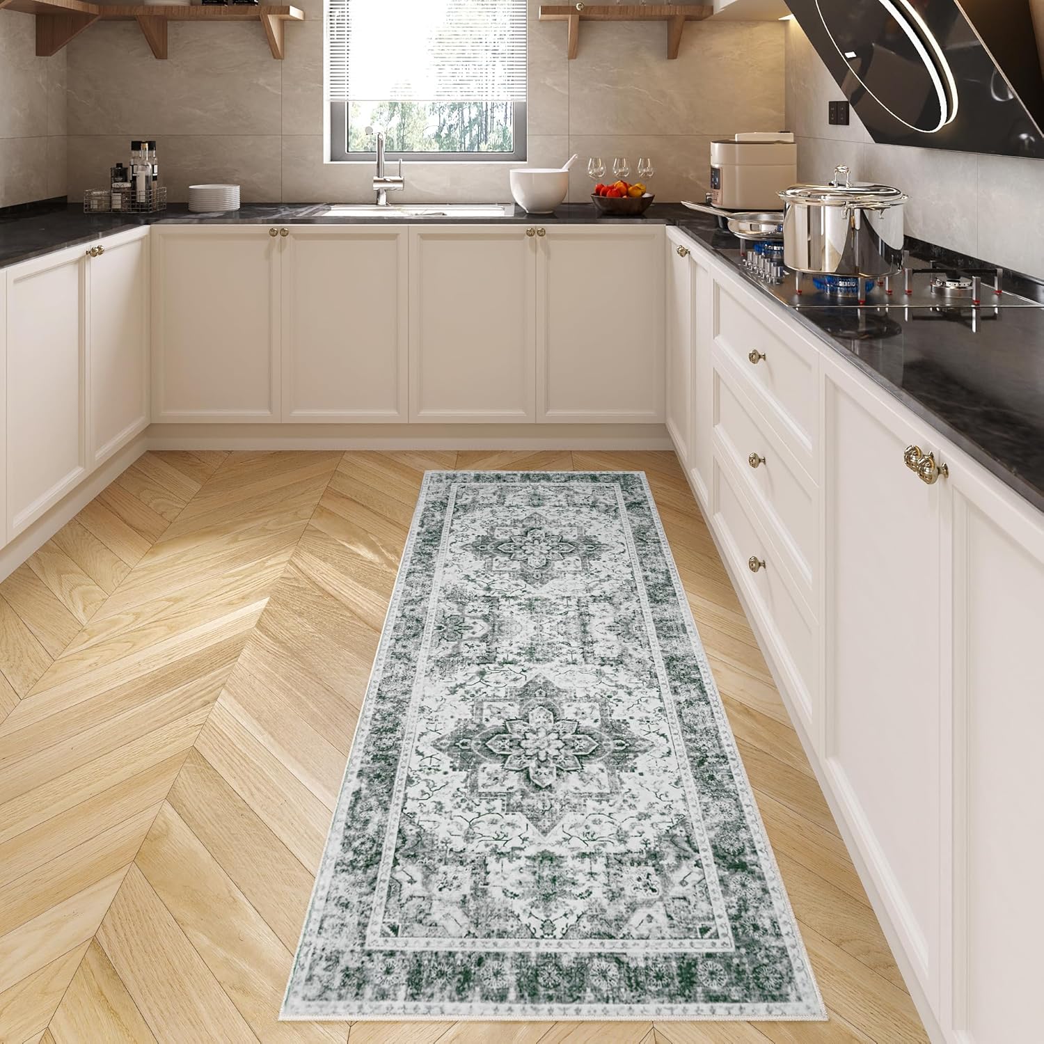 Runners Rugs for Hallway 2'x5' Washable Runner Rug Non Slip Low Pile Kitchen Run...