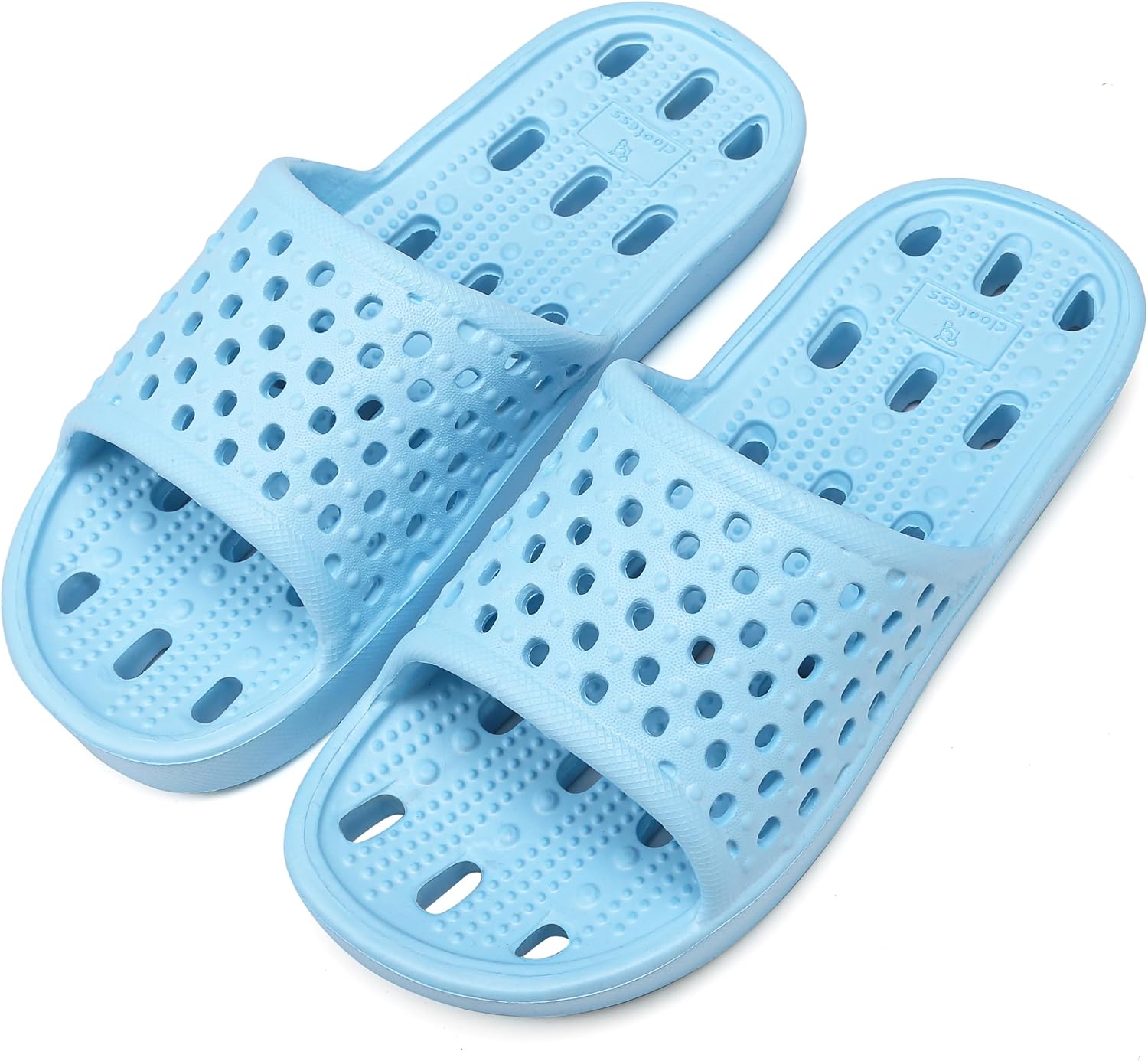 clootess Shower Shoes Slide for Men and Women Holes Bath Slipper Bathroom Sandal...