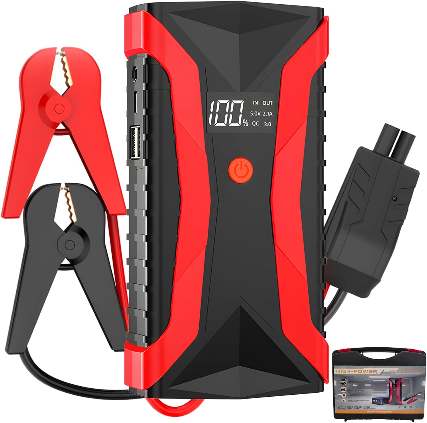 Zanmuk Car Battery Jump Starter - 2500A Jump Starter Power Pack Car Battery Boos...