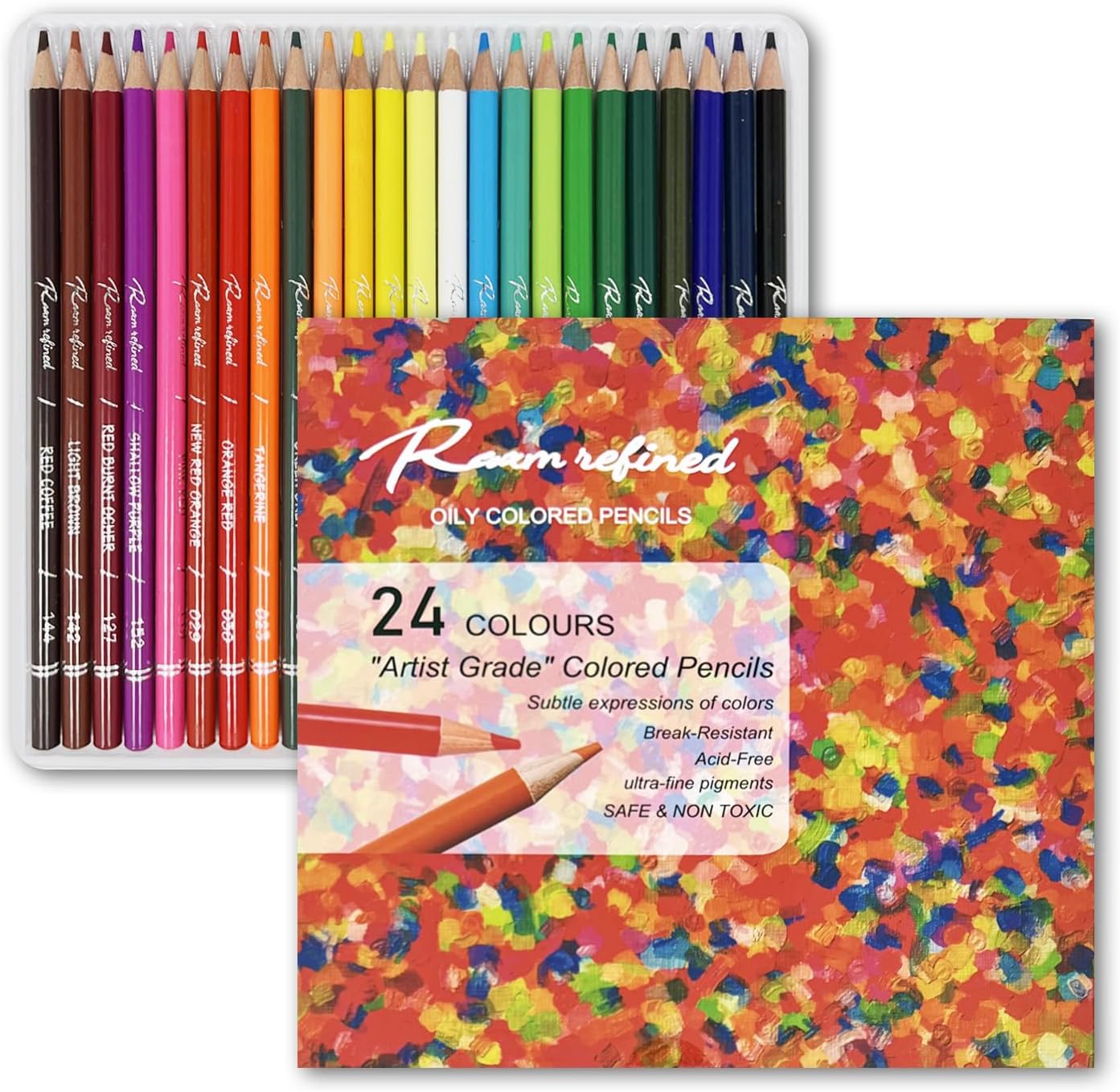 Colored Pencils 24 Count, Artist Soft Series Lead Cores with Vibrant Colors, Pro...