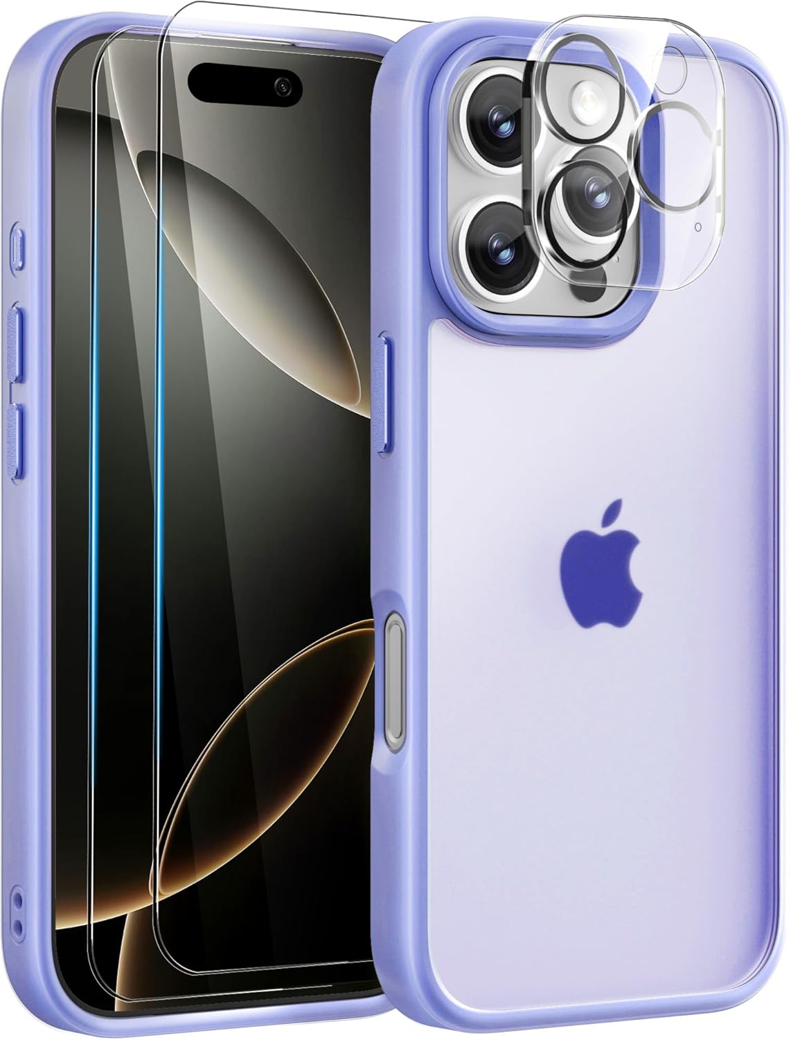 Mootobo for iPhone 16 Pro Max Case, 4 in 1 Phone Case with 2*Screen Protector +...