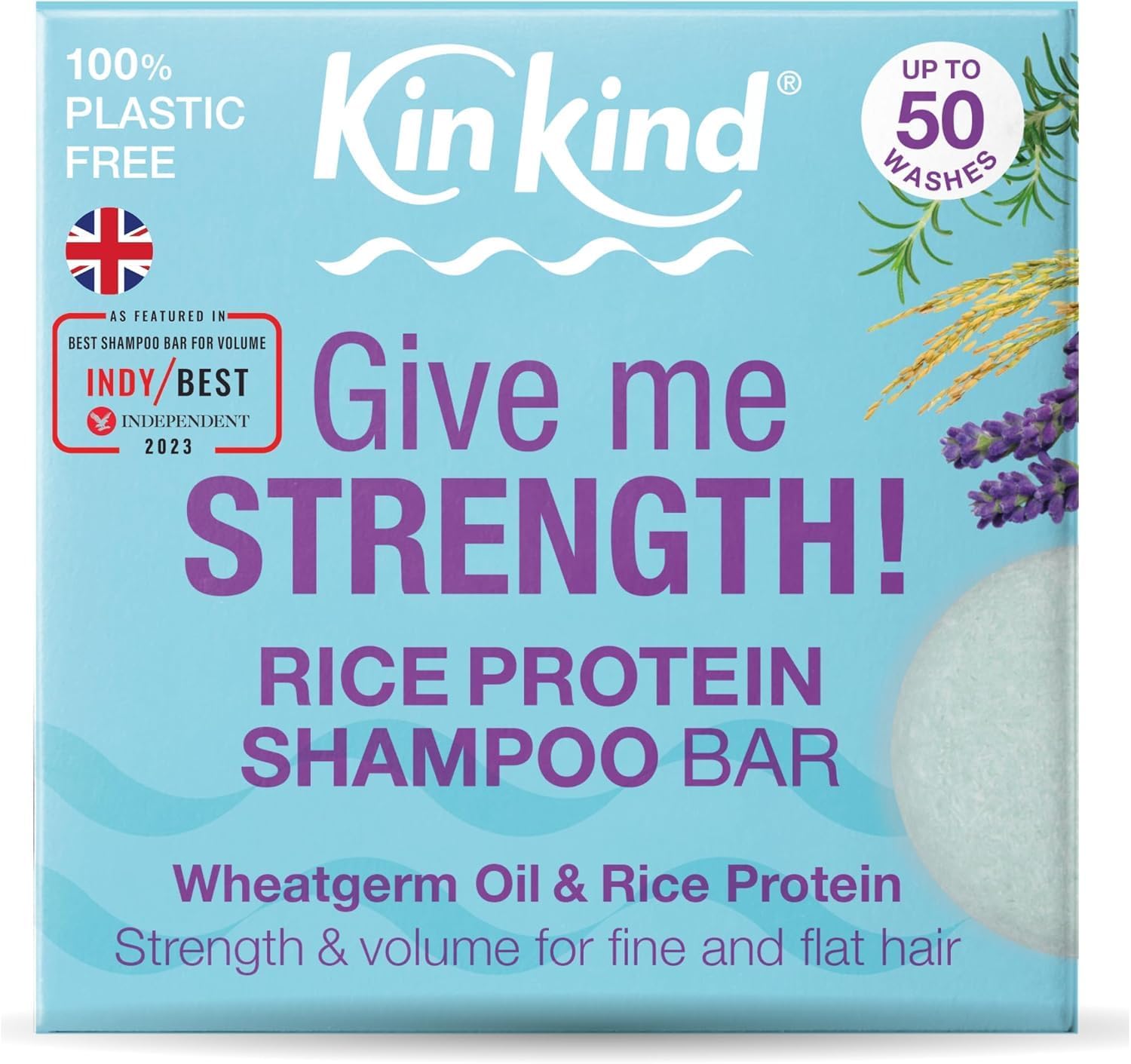 KinKind Rice Water Shampoo Bar for Hair Growth - Give Me STRENGTH! Hair Thickeni...