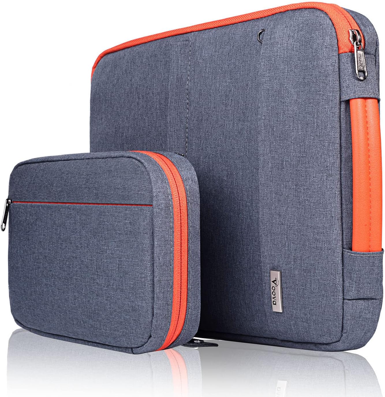 Voova Laptop Sleeve Case 15 15.6 16”with Detachable Accessories Organiser Pouch,...