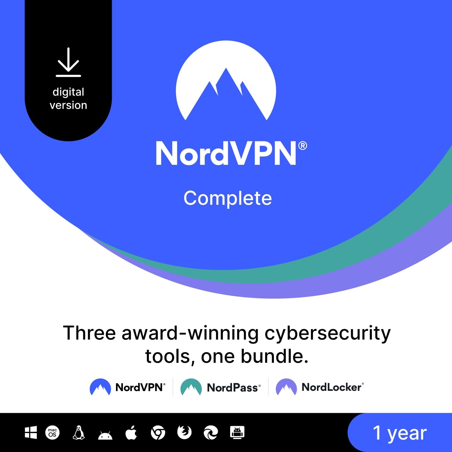 NordVPN Complete - 1-Year - VPN & Cybersecurity So...