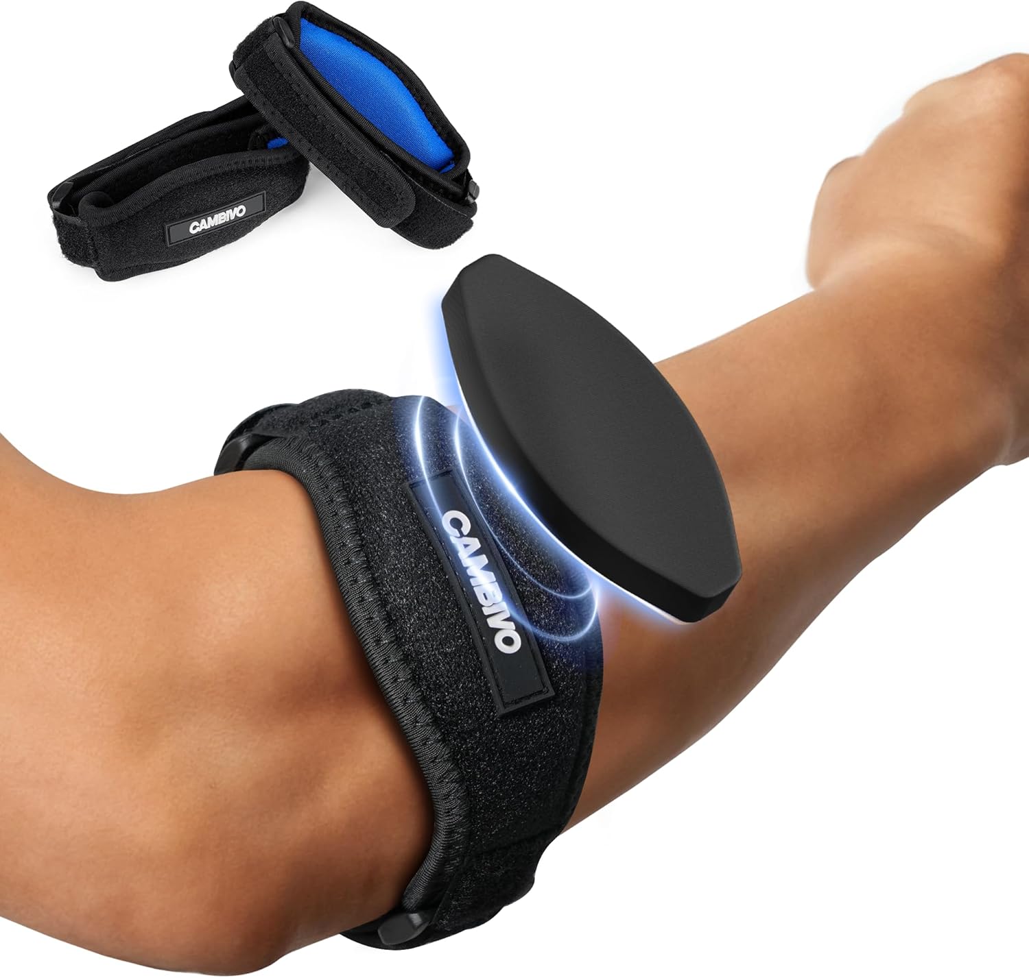 CAMBIVO 2 Pack Tennis Elbow Brace for Men & Women, Elbow Pain Relief for Tendoni...
