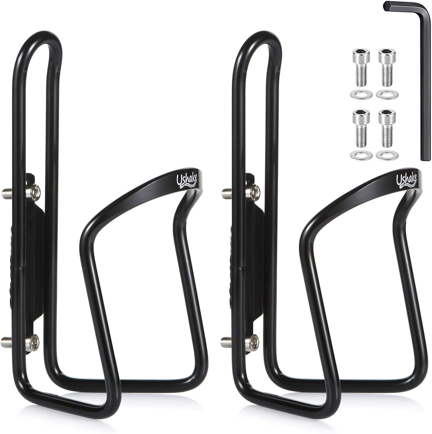 USHAKE Water Bottle Cages, Basic MTB Bike Bicycle Alloy Aluminum Lightweight Wat...