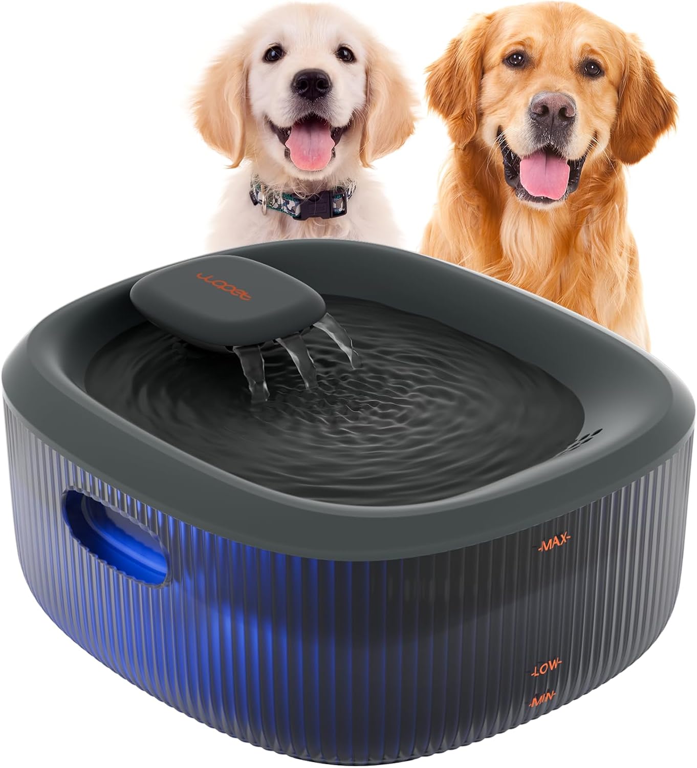 WOPET Dog Water Fountain for Large Dogs, 6L/205oz/1.7Gal Automatic Dog and Cat W...