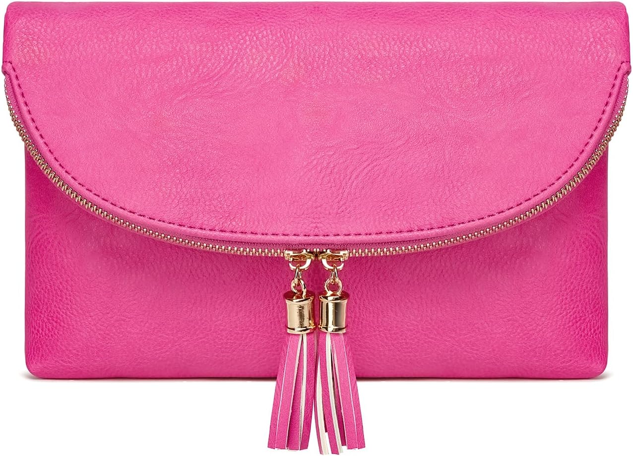 Solene Womens Envelop Clutch Purse Multi Compartments, 6 Card Slot Inside, Cross...