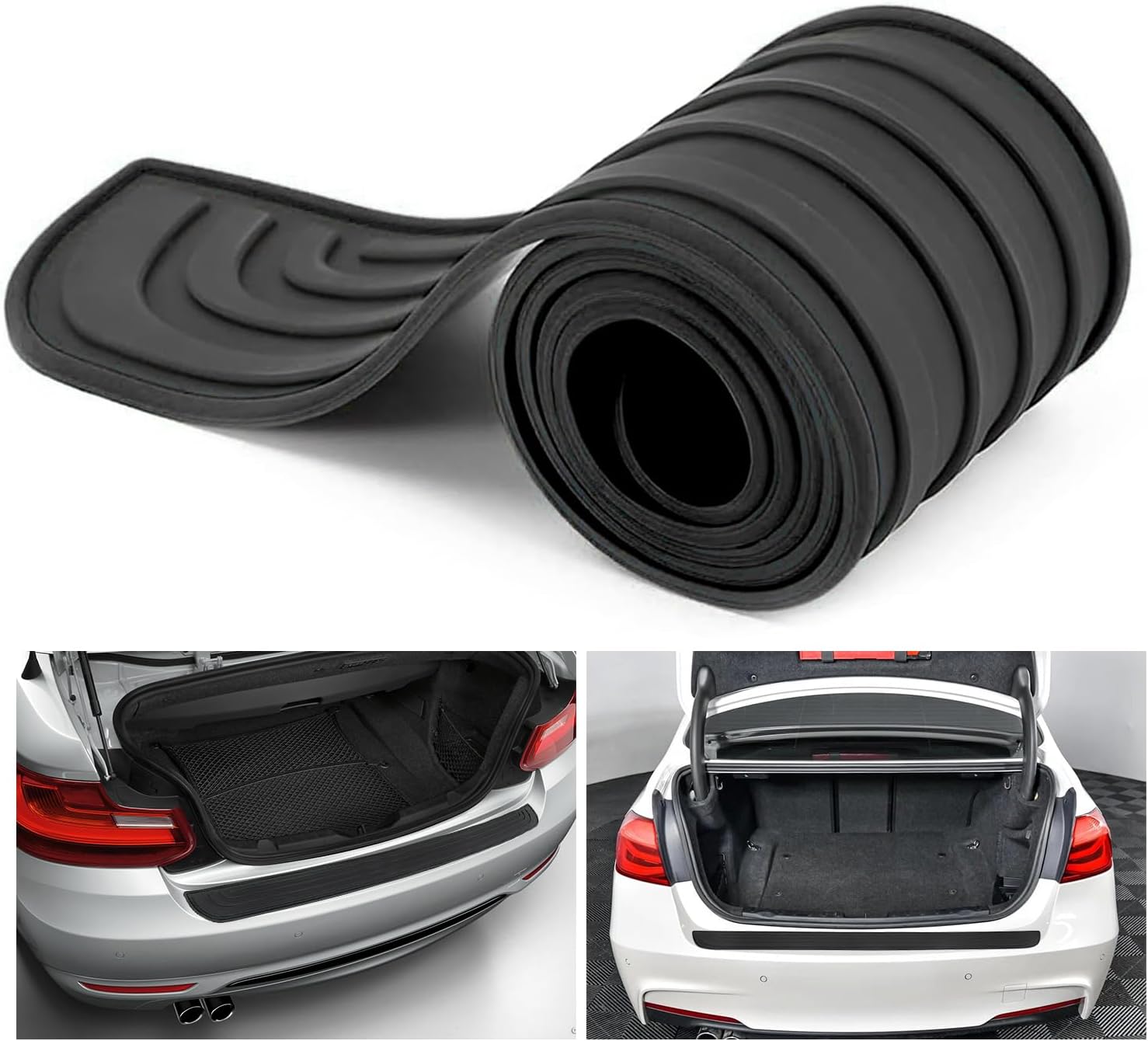 Car Rear Bumper Protector,Rear Bumper Guard Protector for Car,Anti-scratch Rubbe...