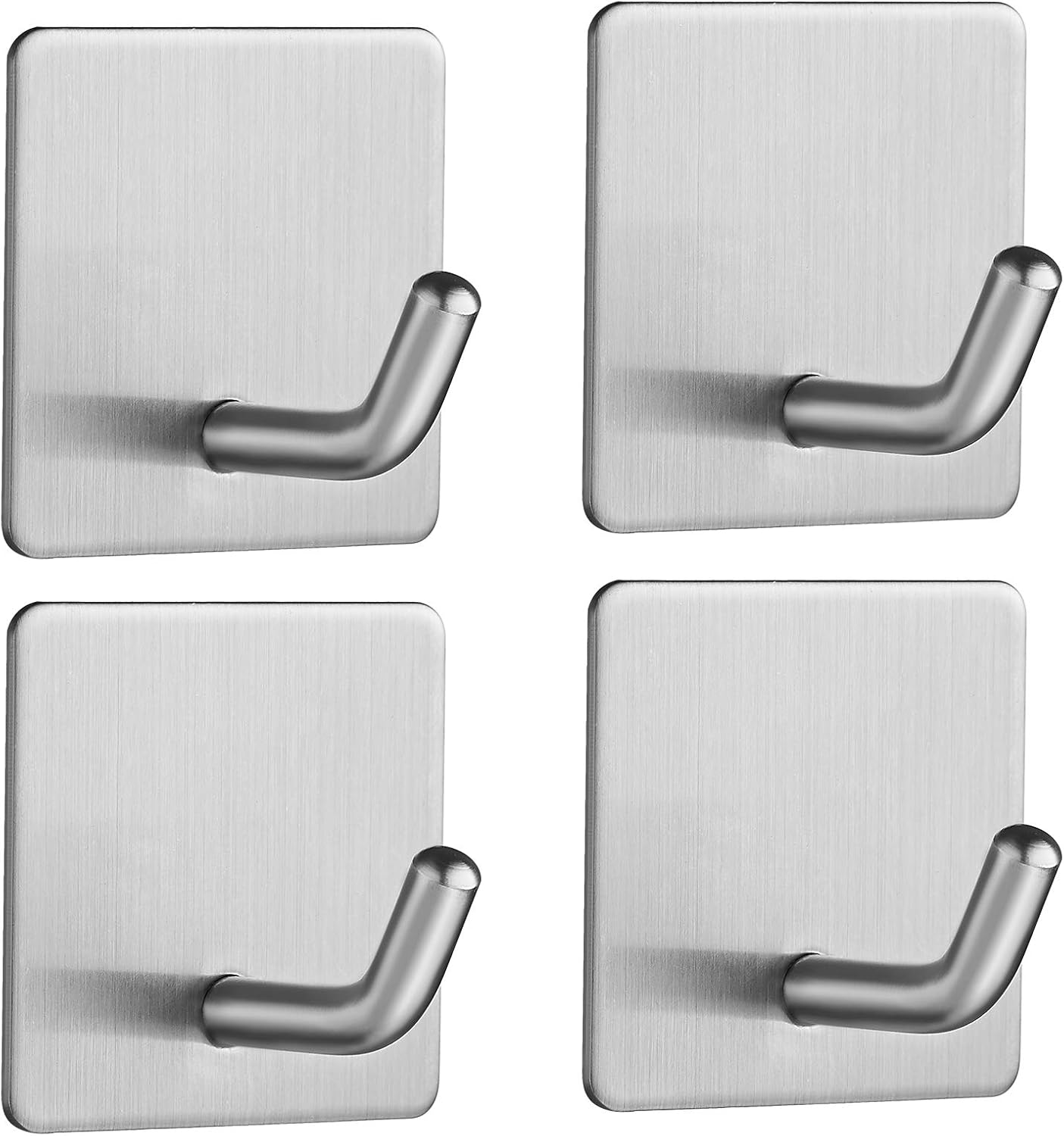 JS Self Adhesive Hooks, Stick on Hooks Holder for Tea Towel Robe Coat Kitchen Ba...