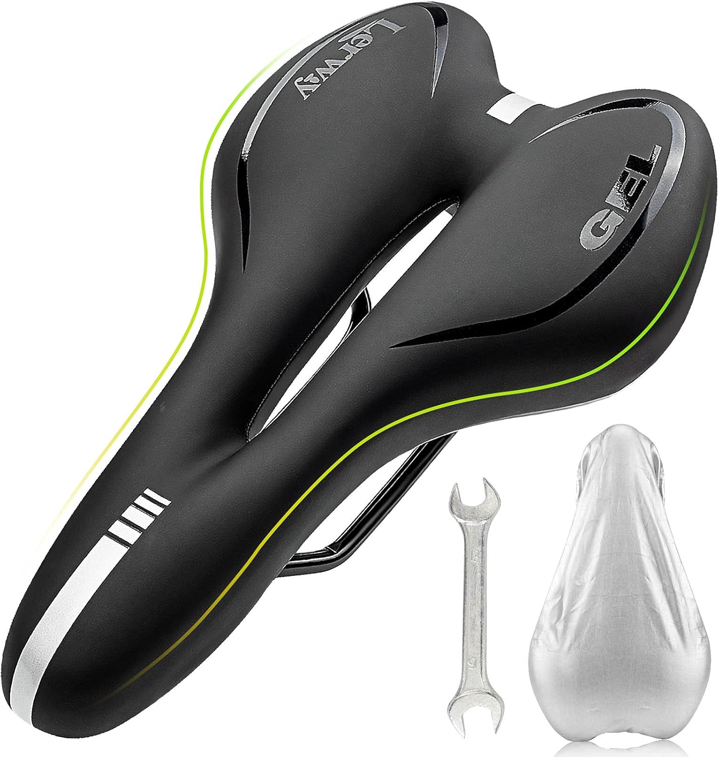 LERWAY Mountain Bike Saddle,Comfortable Bike Seat,Gel Bicycle Saddle,Waterproof...