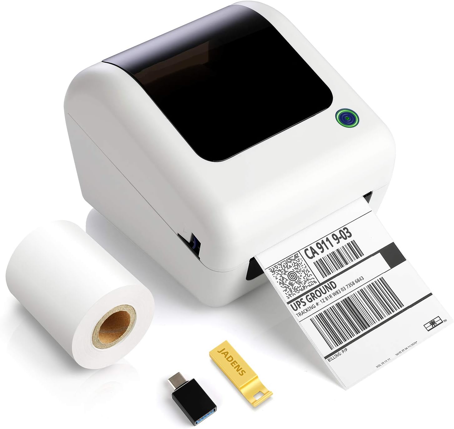 JADENS Bluetooth Shipping Label Printer, Thermal Label Printer for Address Posta...
