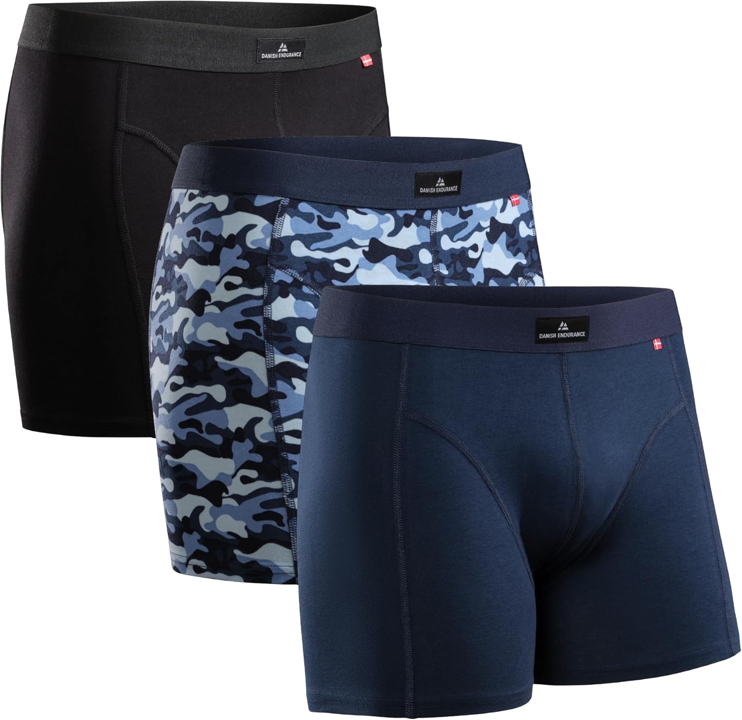 DANISH ENDURANCE Mens Underwear Trunks, Soft Cotton Boxers for Men, Mens Boxer S...